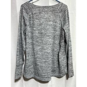 Athleta Long Sleeve Shirt Wide Neck‎ Heather Gray Size XL